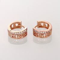 Roman Cut Huggies in Rose Gold, Earring, Golden NYC Jewelry, Golden NYC Jewelry fashion jewelry, cheap jewelry, jewelry for mom, 