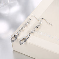 Dangling Infinity Drop Earrings Made with Swarovski Elements, Earring, Golden NYC Jewelry, Golden NYC Jewelry jewelryjewelry deals, swarovski crystal jewelry, groupon jewelry,, jewelry for mom, 