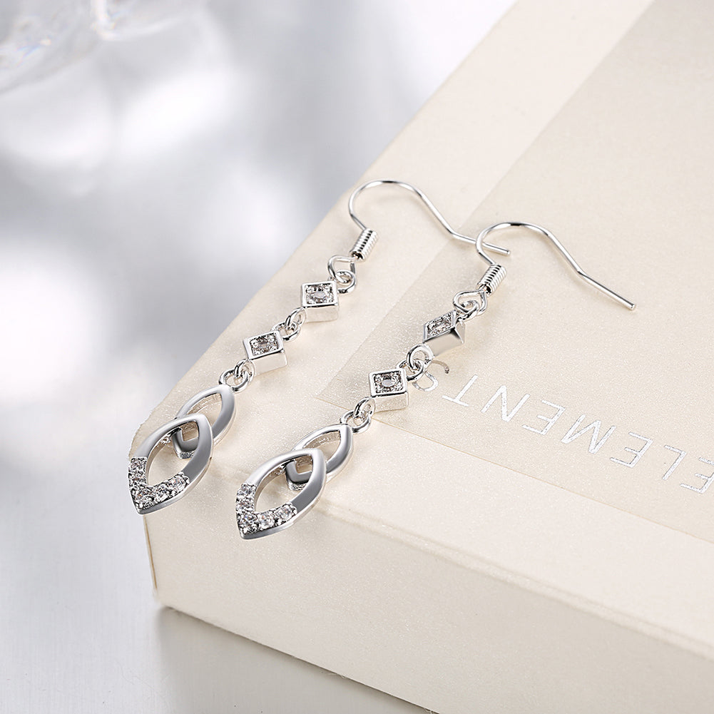 Dangling Infinity Drop Earrings Made with Swarovski Elements, Earring, Golden NYC Jewelry, Golden NYC Jewelry jewelryjewelry deals, swarovski crystal jewelry, groupon jewelry,, jewelry for mom, 