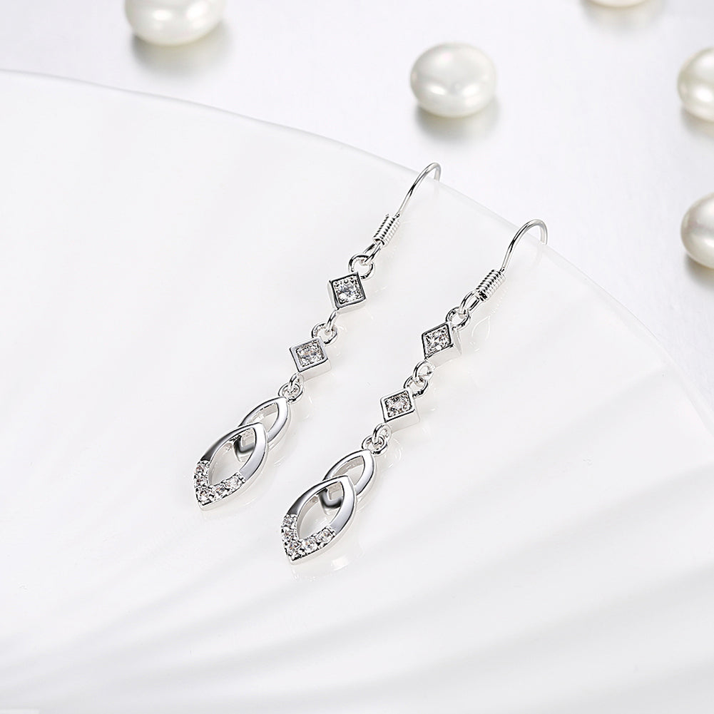 Dangling Infinity Drop Earrings Made with Swarovski Elements, Earring, Golden NYC Jewelry, Golden NYC Jewelry jewelryjewelry deals, swarovski crystal jewelry, groupon jewelry,, jewelry for mom, 