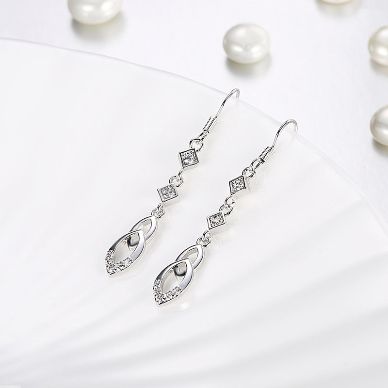 Dangling Infinity Drop Earrings Made with Swarovski Elements, Earring, Golden NYC Jewelry, Golden NYC Jewelry  jewelryjewelry deals, swarovski crystal jewelry, groupon jewelry,, jewelry for mom, 