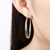 Modern Glitter Layering Hoop Earrings Set in 18K White Gold - Golden NYC Jewelry