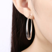 Modern Glitter Layering Hoop Earrings Set in 18K White Gold - Golden NYC Jewelry