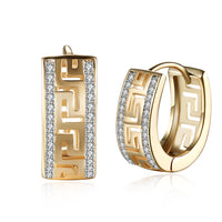 14K Gold Plated Swarovski Micro-Lining Greek Design Earrings, , Golden NYC Jewelry, Golden NYC Jewelry  jewelryjewelry deals, swarovski crystal jewelry, groupon jewelry,, jewelry for mom,