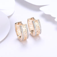 14K Gold Plated Swarovski Micro-Lining Greek Design Earrings, , Golden NYC Jewelry, Golden NYC Jewelry  jewelryjewelry deals, swarovski crystal jewelry, groupon jewelry,, jewelry for mom,