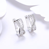 Laser Cut Swarovski Elements Swirl Design Earrings