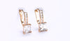 14K Gold Plating White Elements Sleek Lever back Earrings