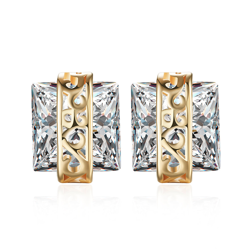 Swarovski Elements Princess Cut Square Stud