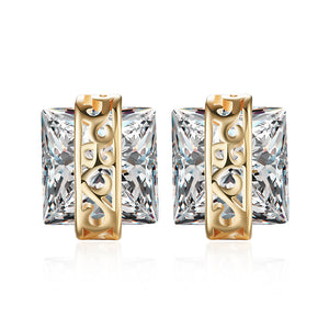 Austrian Elements Princess Cut Square Stud