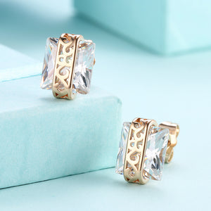 Austrian Elements Princess Cut Square Stud