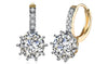 14K Gold Plating Elements Starburst Design Lever back Earrings