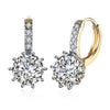 Starburst Swarovski Elements Pave Leverback Earrings