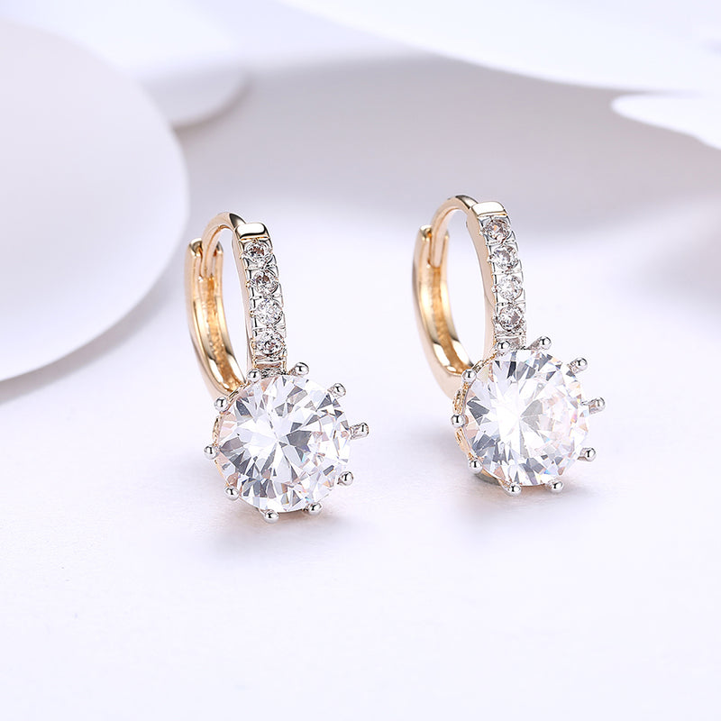 Starburst Swarovski Elements Pave Leverback Earrings