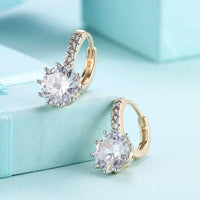 Starburst Swarovski Elements Pave Leverback Earrings