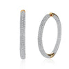 Swarovski Elements Micro Pave' Hoop Earrings in 18K Gold Plated - Golden NYC Jewelry