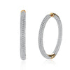 Austrian Elements Micro Pave' Hoop Earrings in 18K Gold Plated - Golden NYC Jewelry