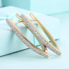 10Ct Tennis Bracelet + Halo Earring+ Necklace With  Crystals - 5 Piece Set with Luxe Box - 18K Gold