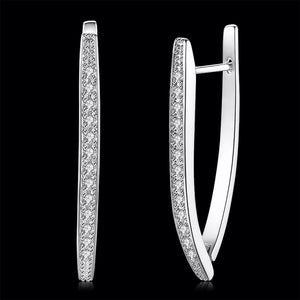 Halo Stud Earring with Adjustable Tennis Bracelet made With Austrian Crystals with Luxe Box - 18K White Gold