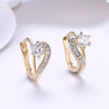 Swarovski Crystal Heart Shaped Pave Set in 18K Gold - Golden NYC Jewelry