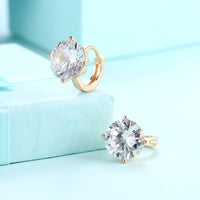 Swarovski Crystals 10mm Diamond Created Huggie Earring