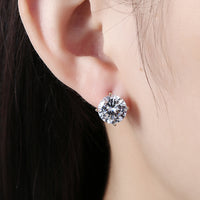 Swarovski Crystals 10mm Diamond Created Huggie Earring