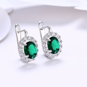 Green Swarovski Elements Leverback Earrings in 18K White Gold, Earring, Golden NYC Jewelry, Golden NYC Jewelry  jewelryjewelry deals, swarovski crystal jewelry, groupon jewelry,, jewelry for mom,