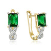 Green Emerald Cut Swarovski Twisted Earrings, Earring, Golden NYC Jewelry, Golden NYC Jewelry jewelryjewelry deals, swarovski crystal jewelry, groupon jewelry,, jewelry for mom, 