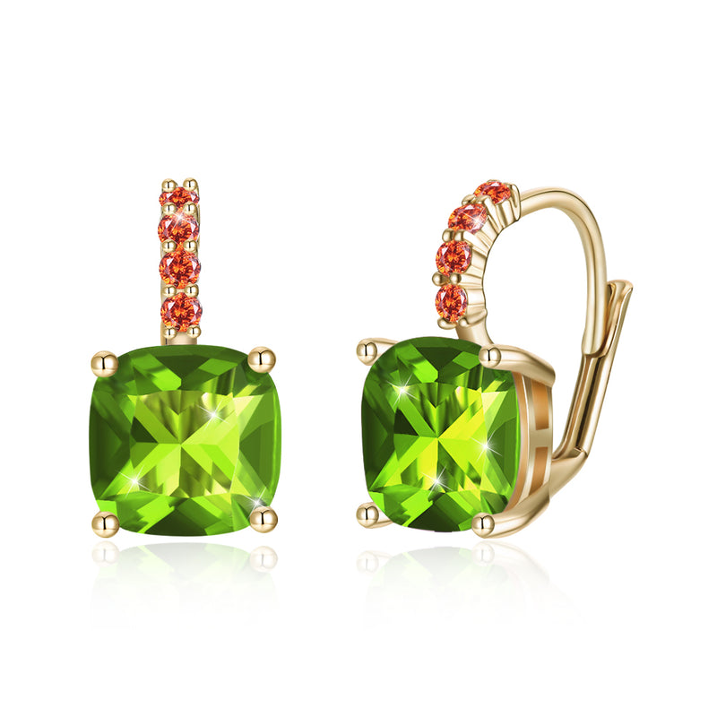 Green Asscher Cut Swarovski Pav'e Leverback in 14K Gold, Earring, Golden NYC Jewelry, Golden NYC Jewelry  jewelryjewelry deals, swarovski crystal jewelry, groupon jewelry,, jewelry for mom,