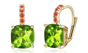Asscher Cut Leverback Earrings Set in 18K Gold Plating Made with Swarovski Crystal, , Golden NYC Jewelry, Golden NYC Jewelry  jewelryjewelry deals, swarovski crystal jewelry, groupon jewelry,, jewelry for mom,