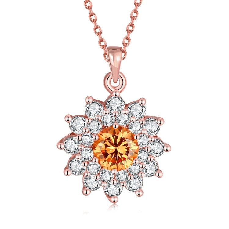 Austrian Crystal Filled Fire & Ice Necklace