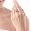 1.90 CTTW Tanzanite Curved Pav'e In White Gold Ring, , Golden NYC Jewelry, Golden NYC Jewelry  jewelryjewelry deals, swarovski crystal jewelry, groupon jewelry,, jewelry for mom,