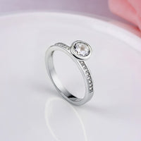 Single Princess Cut Pave Ring Set in White Gold - Golden NYC Jewelry Pandora Jewelry goldennycjewelry.com wholesale jewelry