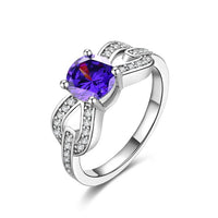 Tanzanite Princess Cut Braided Ring In White Gold - Golden NYC Jewelry www.goldennycjewelry.com fashion jewelry for women