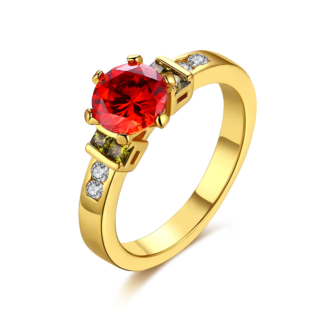 Princess Cut Ruby Multi-Gem Ring in Gold, , Golden NYC Jewelry, Golden NYC Jewelry fashion jewelry, cheap jewelry, jewelry for mom, 