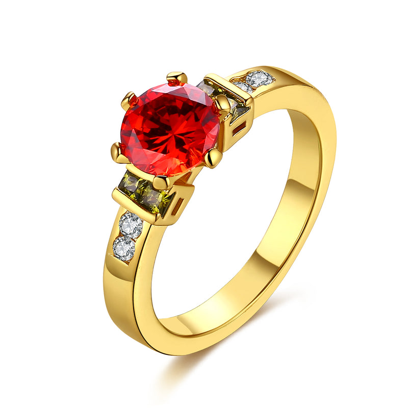 Princess Cut Ruby Multi-Gem Ring in Gold, , Golden NYC Jewelry, Golden NYC Jewelry fashion jewelry, cheap jewelry, jewelry for mom, 