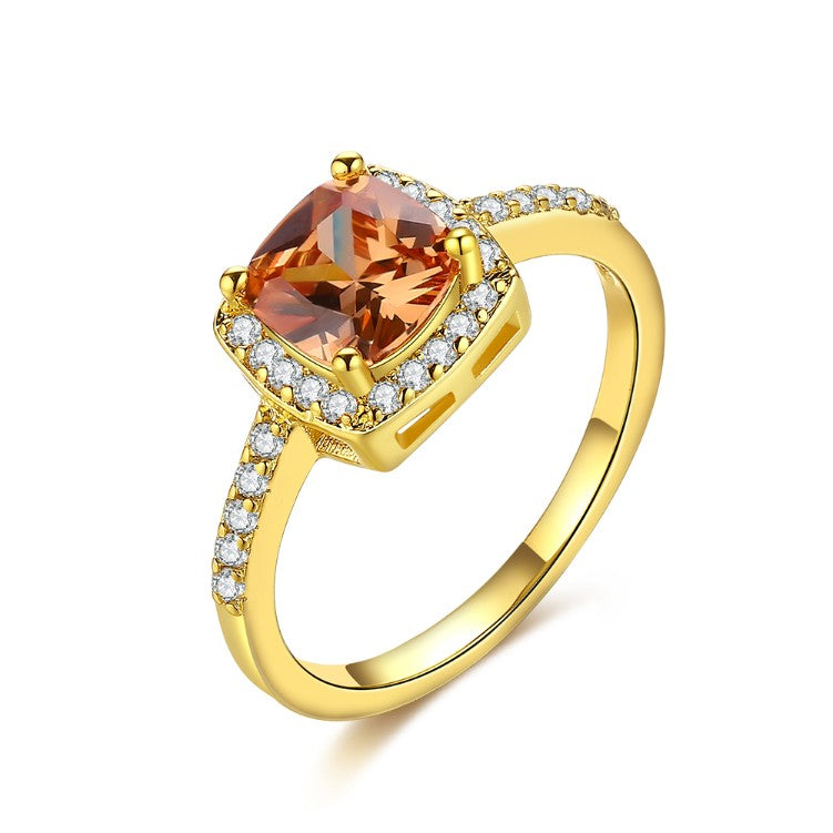 Morganite Halo Cut Ring Pav'e Ring in Gold, , Golden NYC Jewelry, Golden NYC Jewelry fashion jewelry, cheap jewelry, jewelry for mom, 