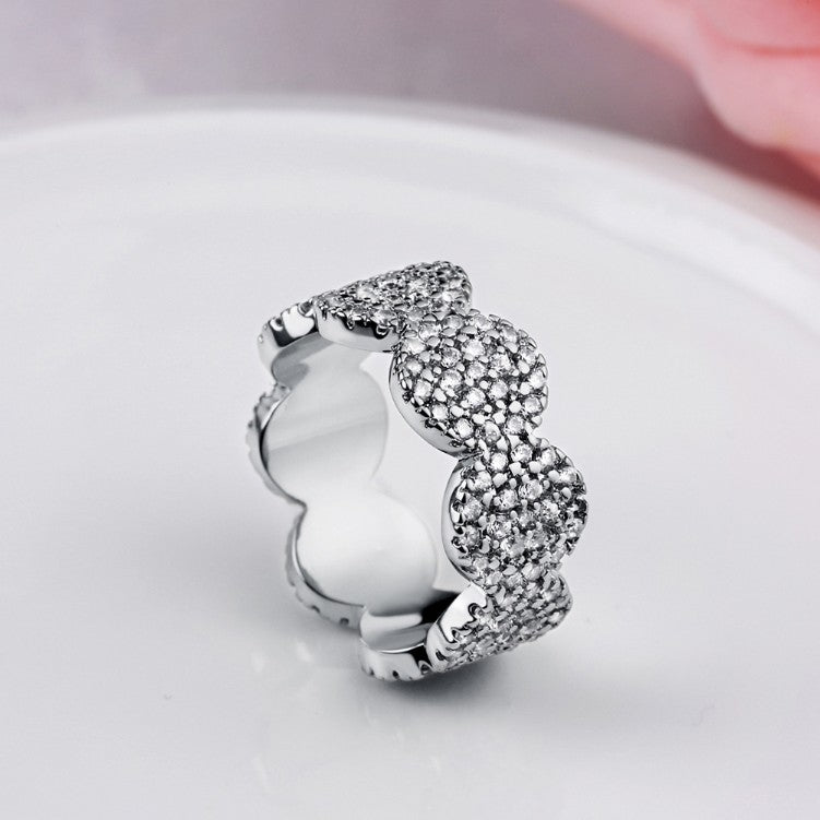 Micro-Pave Swarovski Elements Circular Ring in Gold, , Golden NYC Jewelry, Golden NYC Jewelry fashion jewelry, cheap jewelry, jewelry for mom, 