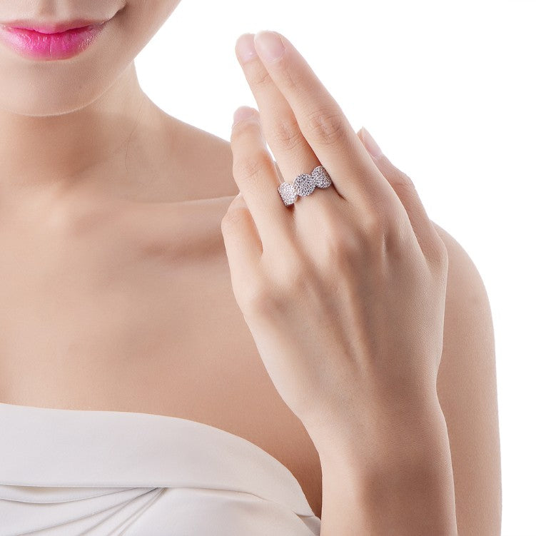 Micro-Pave Swarovski Elements Circular Ring in Gold, , Golden NYC Jewelry, Golden NYC Jewelry fashion jewelry, cheap jewelry, jewelry for mom, 