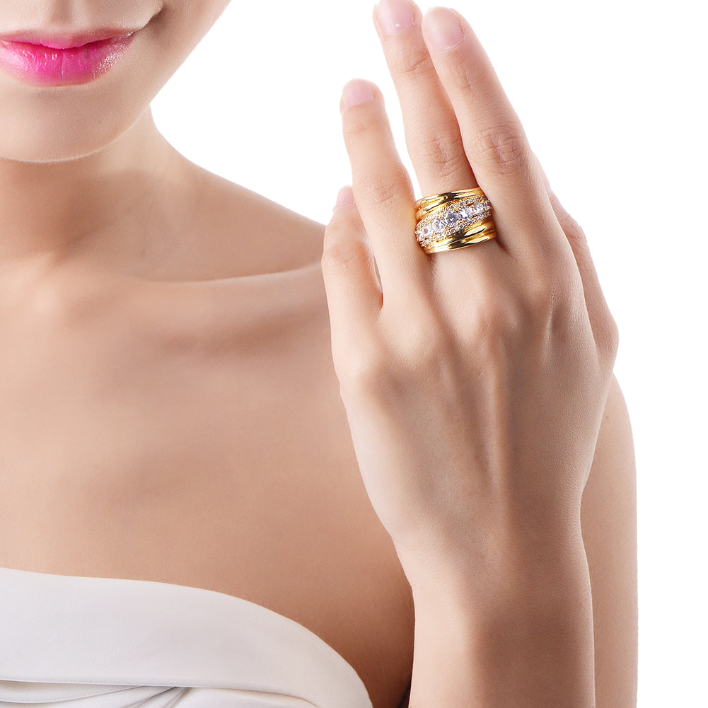 4.19 CTTW Micro-Pave Swarovski Elements Princess Cut Ring, , Golden NYC Jewelry, Golden NYC Jewelry jewelryjewelry deals, swarovski crystal jewelry, groupon jewelry,, jewelry for mom,