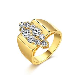 Multi Micro-Pav'e Marquis Cut Gold Swarovski Elements Ring, , Golden NYC Jewelry, Golden NYC Jewelry fashion jewelry, cheap jewelry, jewelry for mom, 