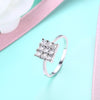 Nine Stone Square Shaped Swarovski Elements Ring in White Gold, , Golden NYC Jewelry, Golden NYC Jewelry fashion jewelry, cheap jewelry, jewelry for mom, 