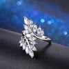 Austrian Elements Pav'e Butterfly Ring in 18K White Gold