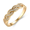 Swarovski Intertwined Braided Swirl Band Ring - Golden NYC Jewelry www.goldennycjewelry.com fashion jewelry for women