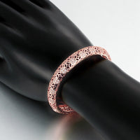 18K Rose Gold Plated Filigree Cut Bangle, Bracelet, Golden NYC Jewelry, Golden NYC Jewelry jewelryjewelry deals, swarovski crystal jewelry, groupon jewelry,, jewelry for mom,
