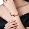 Austrian Crystal 18K Gold Plated Iception Twist Bangle - Golden NYC Jewelry