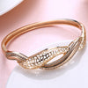 Austrian Crystal 18K Gold Plated Wave after Wave Bangle - Golden NYC Jewelry