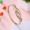 Austrian Crystal 18K Gold Plated Wave after Wave Bangle - Golden NYC Jewelry