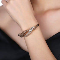 Swarovski Crystal 18K Gold Plated Wave after Wave Bangle - Golden NYC Jewelry