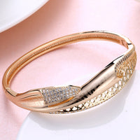 Swarovski Crystal Pave Filigree X Bangle - Golden NYC Jewelry www.goldennycjewelry.com fashion jewelry for women