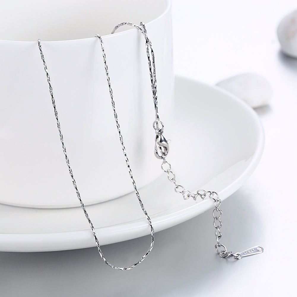 18K White Gold Plated Mini Singapore Chain Necklace, , Golden NYC Jewelry, Golden NYC Jewelry jewelryjewelry deals, swarovski crystal jewelry, groupon jewelry,, jewelry for mom,